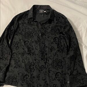 English Laundry Black Patterned Men's Shirt